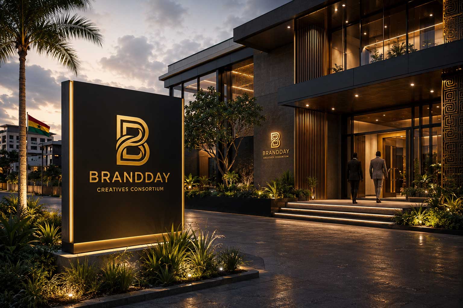 Brandday Office Entrance Signage Mockup